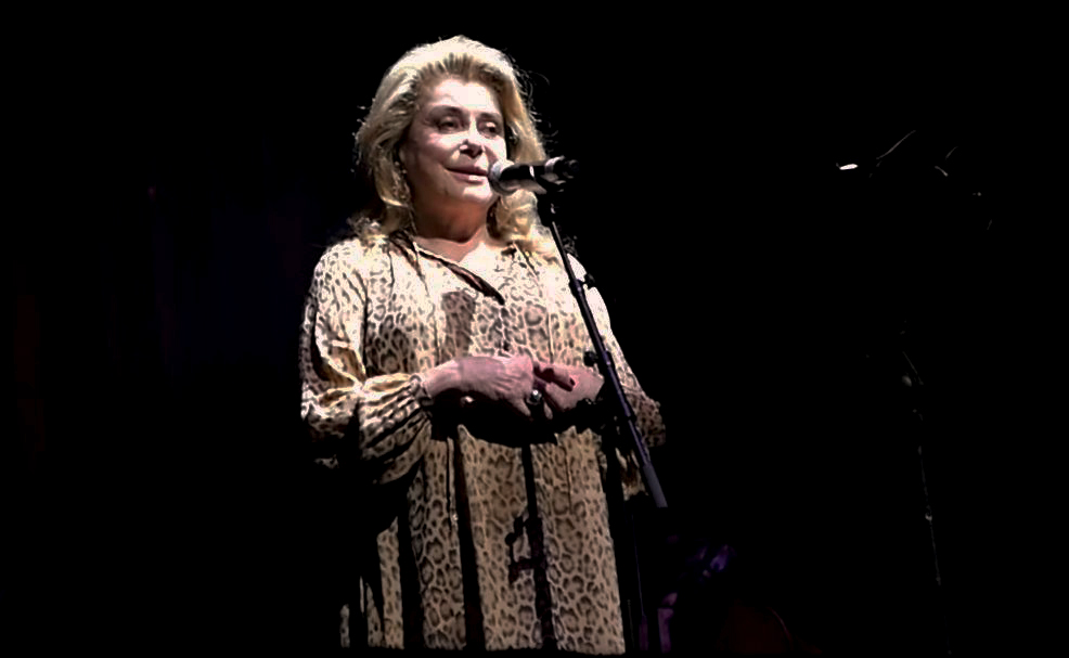 Catherine Deneuve sang for the first time on stage
