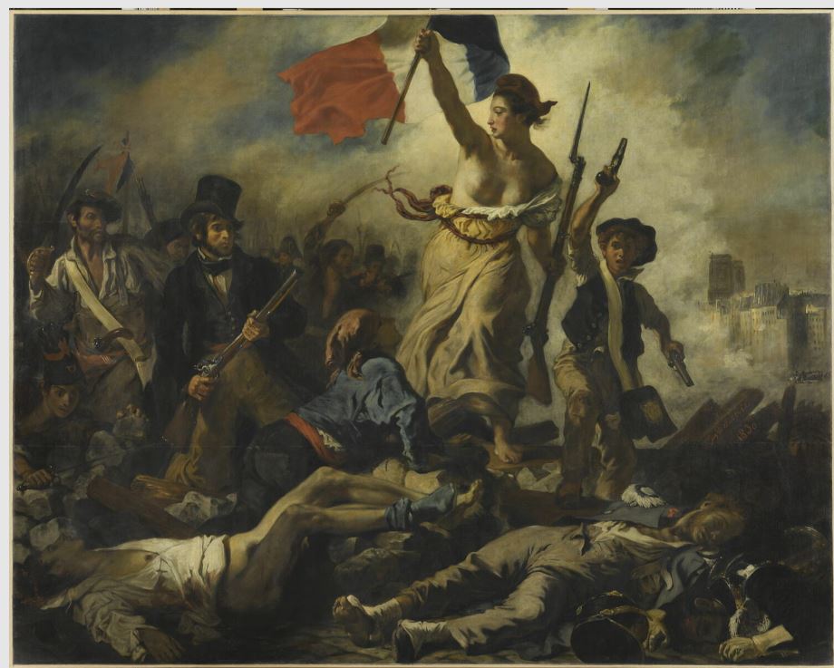 Delacroix ‘s iconic painting has been taken down from the Louvre