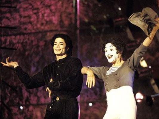 Mime Marceau and Mickael Jackson