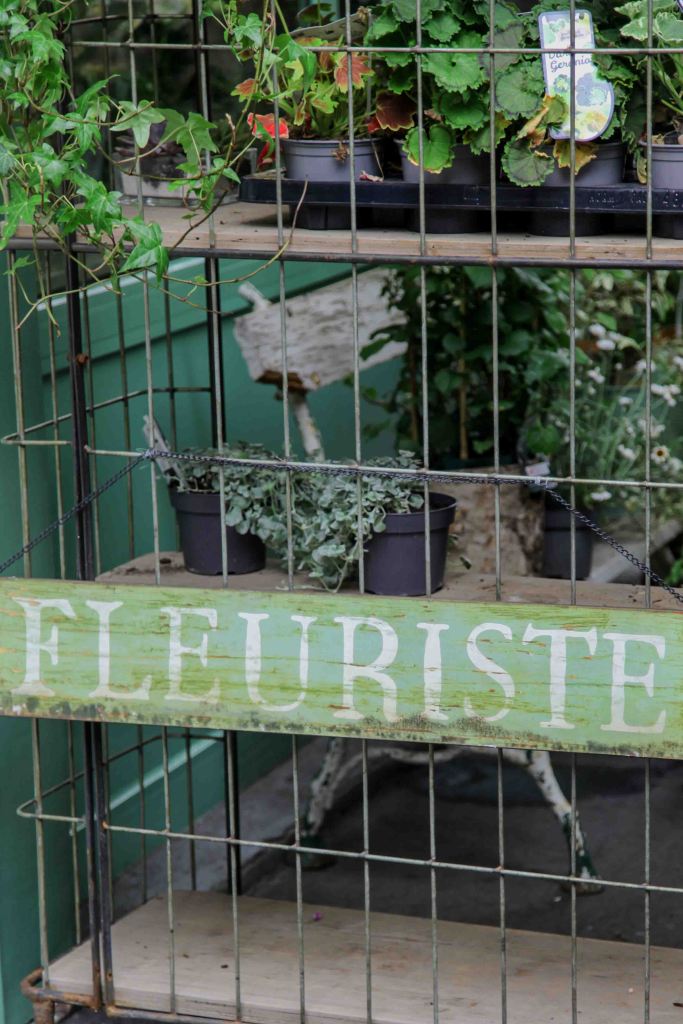 flower shop in a market of Paris