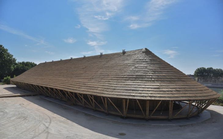 Aqua Mater is a photographic exhibition by Sebastião Salgado in Paris. It takes place in a monumental bamboo pavilion on the Parvis de la Défense and focuses on the themes of water and ecology.