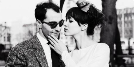 anna karina and jean-luc godard