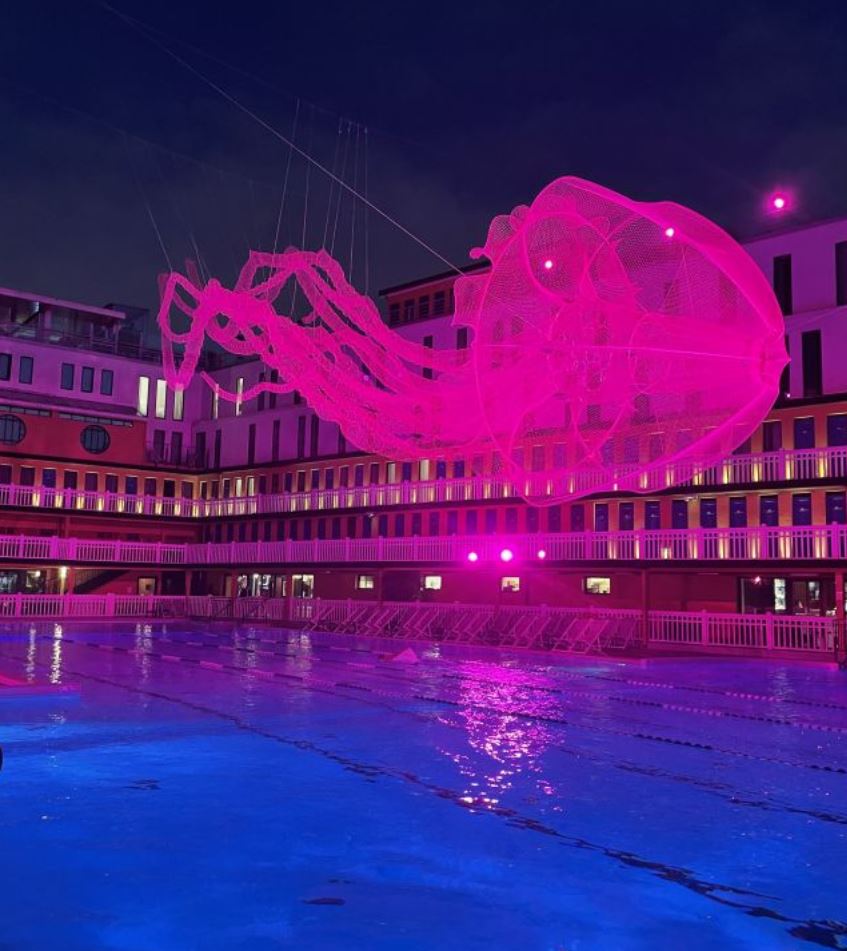 pink medusa molitor swimming pool